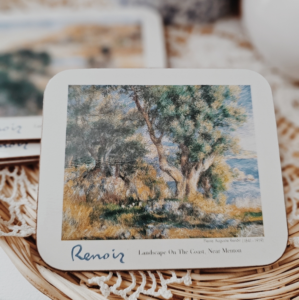 Jason Products Rectangular Renoir Art Coasters Set With Cork Backing - Picture 6 of 8